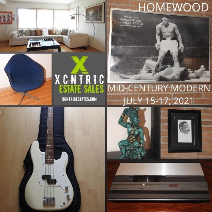 XCNTRIC Estate Sales Homewood Mid Century Modern Estate Sale July 15-17, 2021