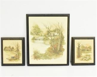F Massa Wooden Printed Wall Decor Set of 3