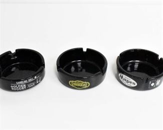 3 Ashtrays Mapes Carson Nugget & Golden Nugget