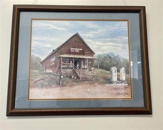 "The Lost Mountain Store" print by Shirley Gore