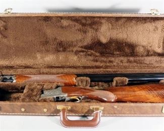 Browning Citori Lightning 12 ga Shotgun SN# 08647MY131, Engraved Receiver, Brass Trigger, In Faux Fur Lined Carry Case