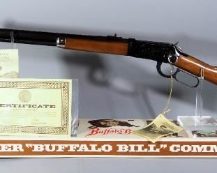 Winchester Buffalo Bill Commemorative 94 30-30 WIN Lever Action Rifle SN# WC111623, Saddle Ring, In Box