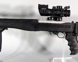 Ruger 10/22 .22 LR Rifle SN# 359-18668, No Mag, Includes Adjustable Folding Buttstock, Pistol Foregrip, And AIM Sports Sight