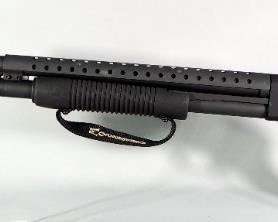 Mossberg 500 12 ga Pump Action Shotgun SN# T675813, With Muzzle Break, Laser And Light, In Padded Hard Case