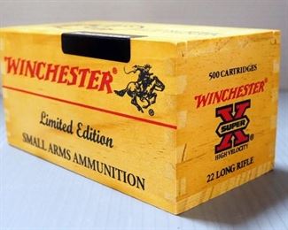 Winchester .22LR Ammo, Approx 500 Rds, In Limited Edition Wood Box