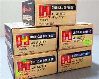 Hornady Critical Defense .45 Auto Ammo, Approx 100 Rds