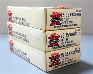 Western Super-X 25-35 Win Ammo, Approx 60 Rds