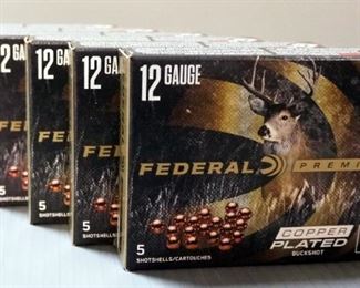 Federal Premium Copper Plated 12 ga Buckshot, Approx 30 Rds