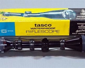 Tasco Riflescope Model 620W 3-9x40mm, In Box, And Tasco Riflescope Mount