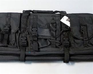 Lancer Tactical Nylon Rifle Case With Back Pack Straps And Carry Handles, New