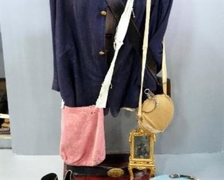 Civil War Union Re-enactors Uniform And Accoutrements, Includes Jacket, Pants, Belt And Buckle, Suspenders, Canteen, Brogans, Hat And Possibles Bag