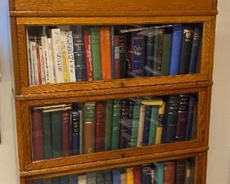 Antique Barrister Bookcase and Books