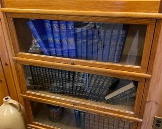 Antique Barrister Bookcase and Books