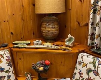 Numerous Mid-Century Decor Items and Lamps