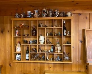 Assorted Steins and Bulldog Figurines