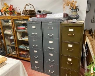 2-Door Antique Cabinet / Metal Filing Cabinets