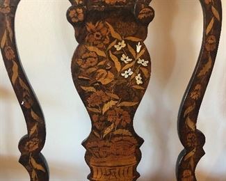 we have four c 1790 Dutch marquetry chairs rare & stunning