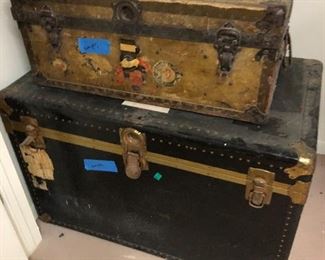 antique trunks from Europe