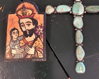icon & Turquoise cross