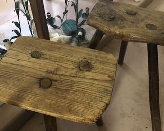 antique milking stools we have several
