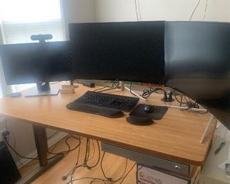 Lift desk with foot supporter: $300