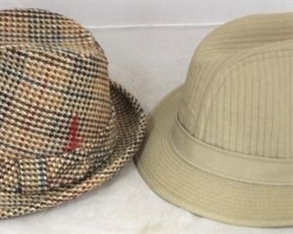 10 - Pair vintage men's Fedora hats
