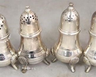 15 - 4 Silver plated salt & pepper shakers
