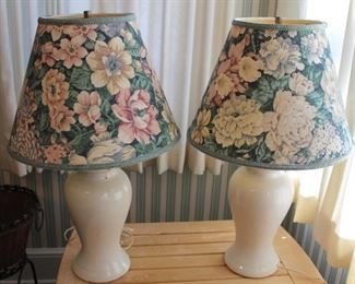 17 - Pair table lamps 28" tall
