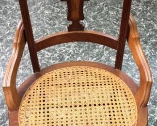 80 - Victorian walnut cane seat chair
