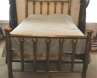 148 - Brass full size bed - NO bedding 58 x 56 x 82

