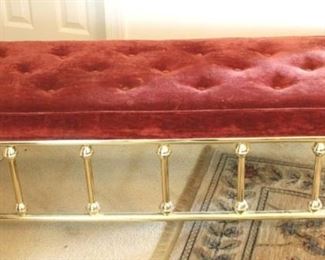 156 - Brass bed bench 20 x 51 x 20
