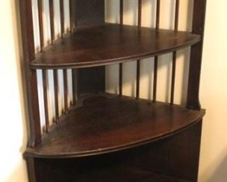 168 - Mahogany corner what not stand 55 x 25 x 17