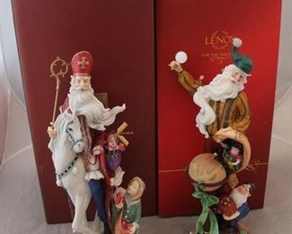 265 - 2 Lenox Santa figures with boxes
