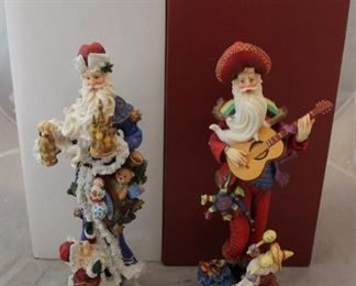 271 - 2 Lenox Santa figures with boxes