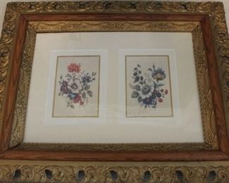 297 - Florals in gilded vintage frame 40 x 32
