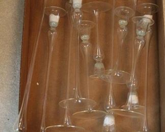 352 - Glass candleholders
