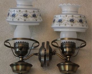 354 - Pair matching wall sconces 14" tall
