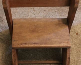 366 - Wood stool - 16 x 15
