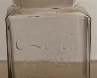 383 - Coca-Cola glass store jar 10" tall
