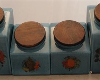 428 - 4 Pc art pottery canister set
