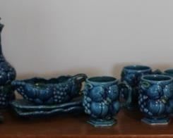 430 - Inarco Majolica Trompe L’Oeil Blue Mood Indigo Group of 14 items