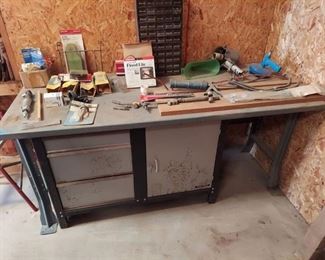 Shop Table and Cabinet