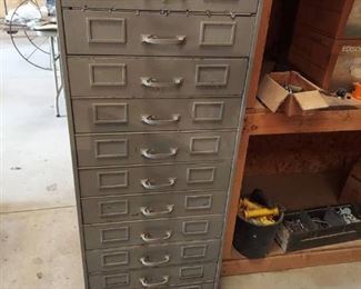 File Cabinet - Ideal for Small Parts - Top 2 Drawers Welded Together