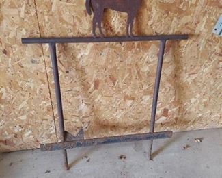 Metal Boot Scraper with Horse
