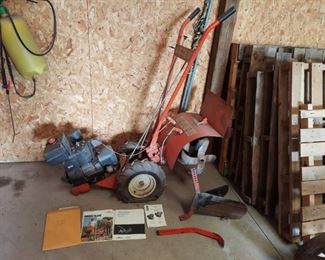 Ariens Rocket Rear Tine Tiller - Needs Tires, Has Compression