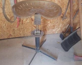 Adjustable Height Tractor Seat Stool