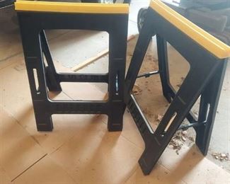 Pair of Plastic Sawhorses