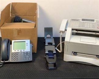 Located in: Chattanooga, TN
Assorted Office Supplies
(1) Brother Intellifax 4100e- Powers On
(4) 2 Ring Hole Punches
(5) Cisco Office Phones
**Sold as is Where is**