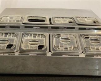 Located in: Chattanooga, TN
MFG APW Wyott Equipment
Model RTR-8
Ser# 180291208147
Power (V-A-W-P) 120V - 60Hz - 1Ph - 4.0A -
Condiment Cold Bar
Size (WDH) 28-3/4"W x 26"D x 9"H
**Sold As Is Where Is**
SKU: S-7-C
Does Not Work