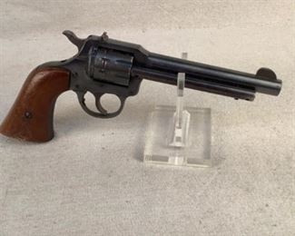 Serial - AD71076
Mfg - H&R Inc.
Model - Model 949 Revolver
Caliber - 22 Long Rifle
Barrel - 5.75"
Capacity - 9
Type - Revolver, Double Action
Located in Chattanooga, TN
Condition - 4 - Aged, Heavy Wear
This is a H&R Inc. Model 949 22 LR revolver. This pistol features wooden grips, a blued finish, and a 5.75" barrel. This revolver would make an excellent little plinker for a long day at the range.

**Soddy Daisy PD search and seizure firearm**